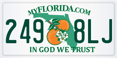 FL license plate 2498LJ
