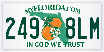 FL license plate 2498LM