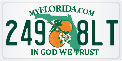 FL license plate 2498LT