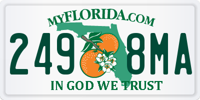 FL license plate 2498MA