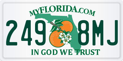 FL license plate 2498MJ