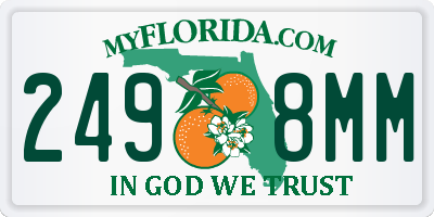 FL license plate 2498MM