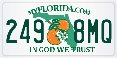 FL license plate 2498MQ