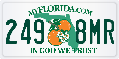 FL license plate 2498MR