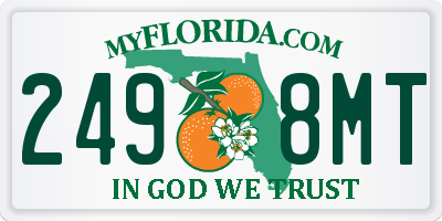 FL license plate 2498MT
