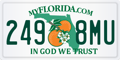 FL license plate 2498MU