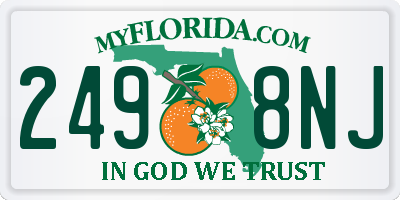 FL license plate 2498NJ