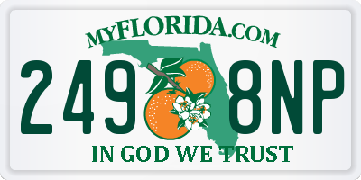 FL license plate 2498NP