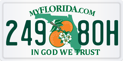 FL license plate 2498OH