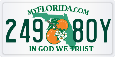 FL license plate 2498OY