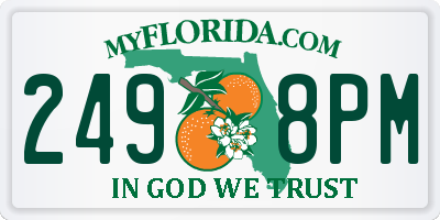 FL license plate 2498PM