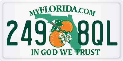FL license plate 2498QL