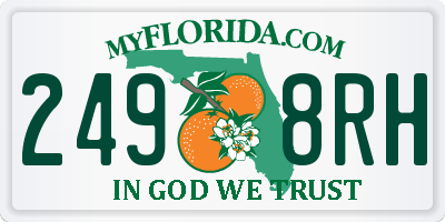 FL license plate 2498RH