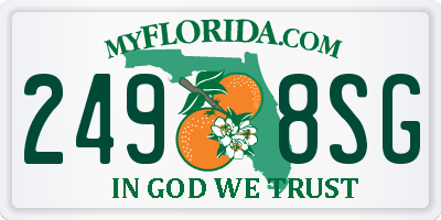 FL license plate 2498SG