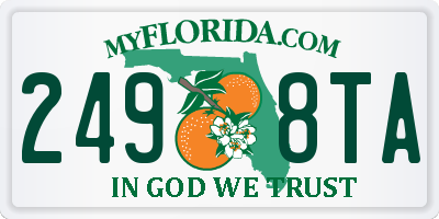 FL license plate 2498TA