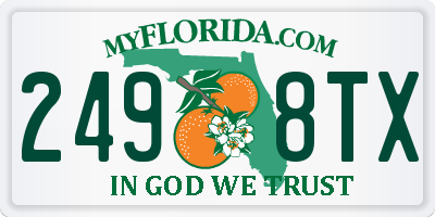 FL license plate 2498TX