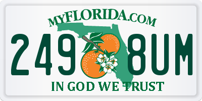 FL license plate 2498UM