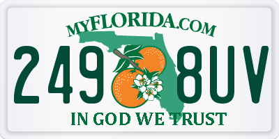 FL license plate 2498UV