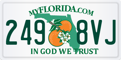FL license plate 2498VJ