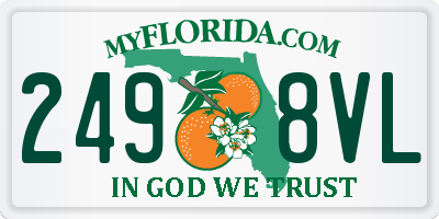 FL license plate 2498VL