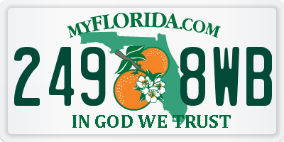 FL license plate 2498WB