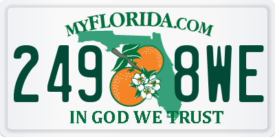 FL license plate 2498WE