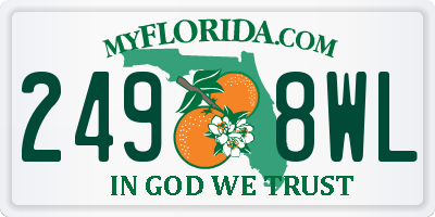 FL license plate 2498WL