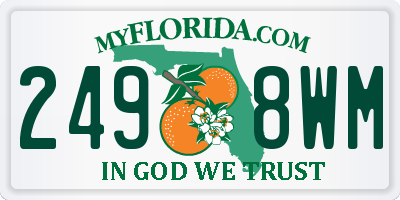 FL license plate 2498WM