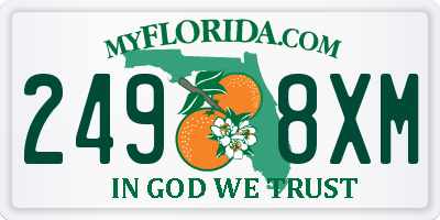 FL license plate 2498XM