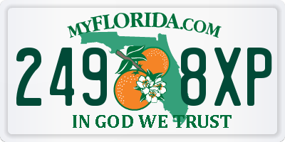 FL license plate 2498XP