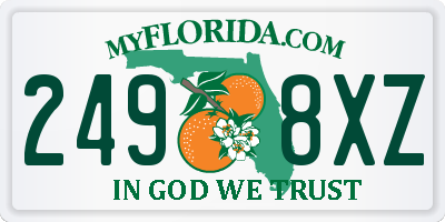 FL license plate 2498XZ