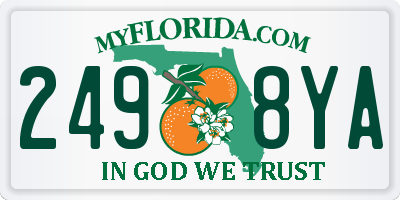 FL license plate 2498YA