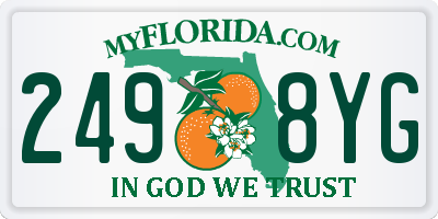 FL license plate 2498YG