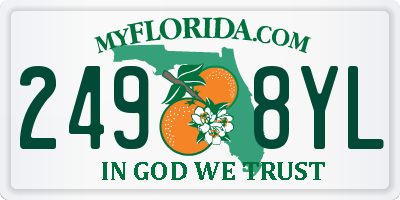 FL license plate 2498YL