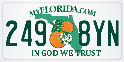 FL license plate 2498YN