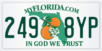FL license plate 2498YP
