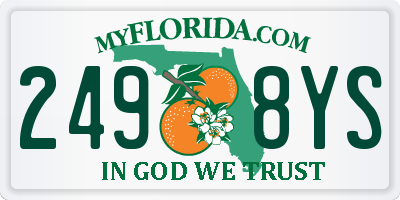 FL license plate 2498YS