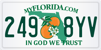 FL license plate 2498YV
