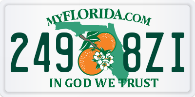 FL license plate 2498ZI