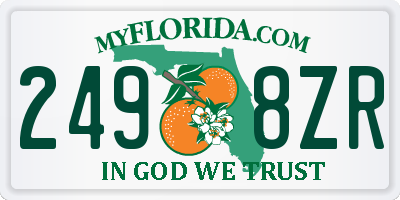 FL license plate 2498ZR