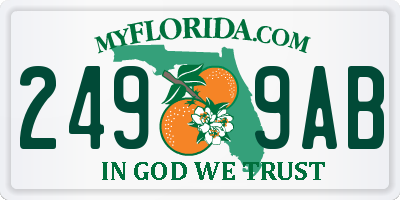 FL license plate 2499AB