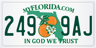FL license plate 2499AJ