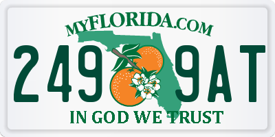 FL license plate 2499AT