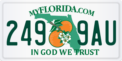 FL license plate 2499AU
