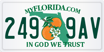 FL license plate 2499AV