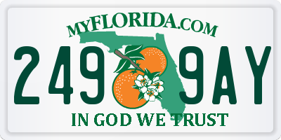 FL license plate 2499AY