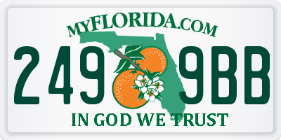 FL license plate 2499BB