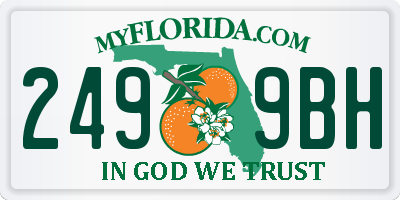 FL license plate 2499BH