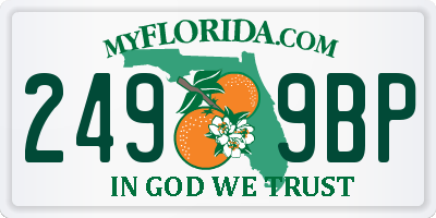 FL license plate 2499BP