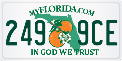 FL license plate 2499CE